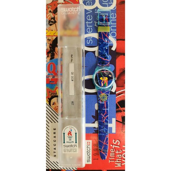 Swatch watch LAUSANNE SPECIAL GN161 1996 Olympic Specials New with new battery - Picture 2 of 9